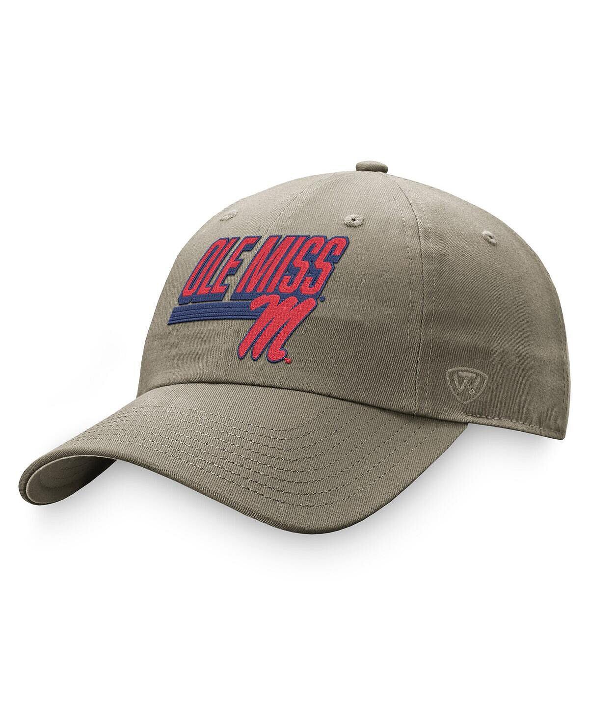

Мужская регулируемая шляпа цвета хаки Ole Miss Rebels Slice Top of the World