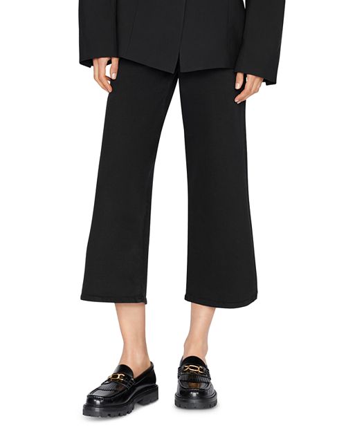 Укороченные широкие джинсы Jetset High Rise в цвете Sheen Noir FRAME, цвет Black