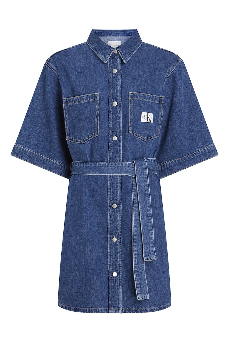 

Короткое джинсовое платье-рубашка Calvin Klein Jeans, синий