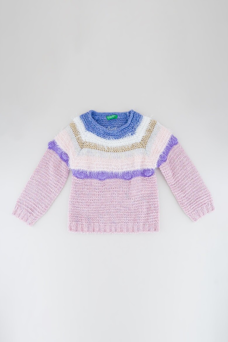 

Свитер с тиснением и полосками United Colors Of Benetton, белый