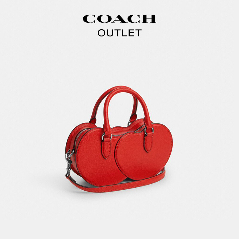 

Сумка женская через плечо Coach Outlet Cherry, серебряный / красный