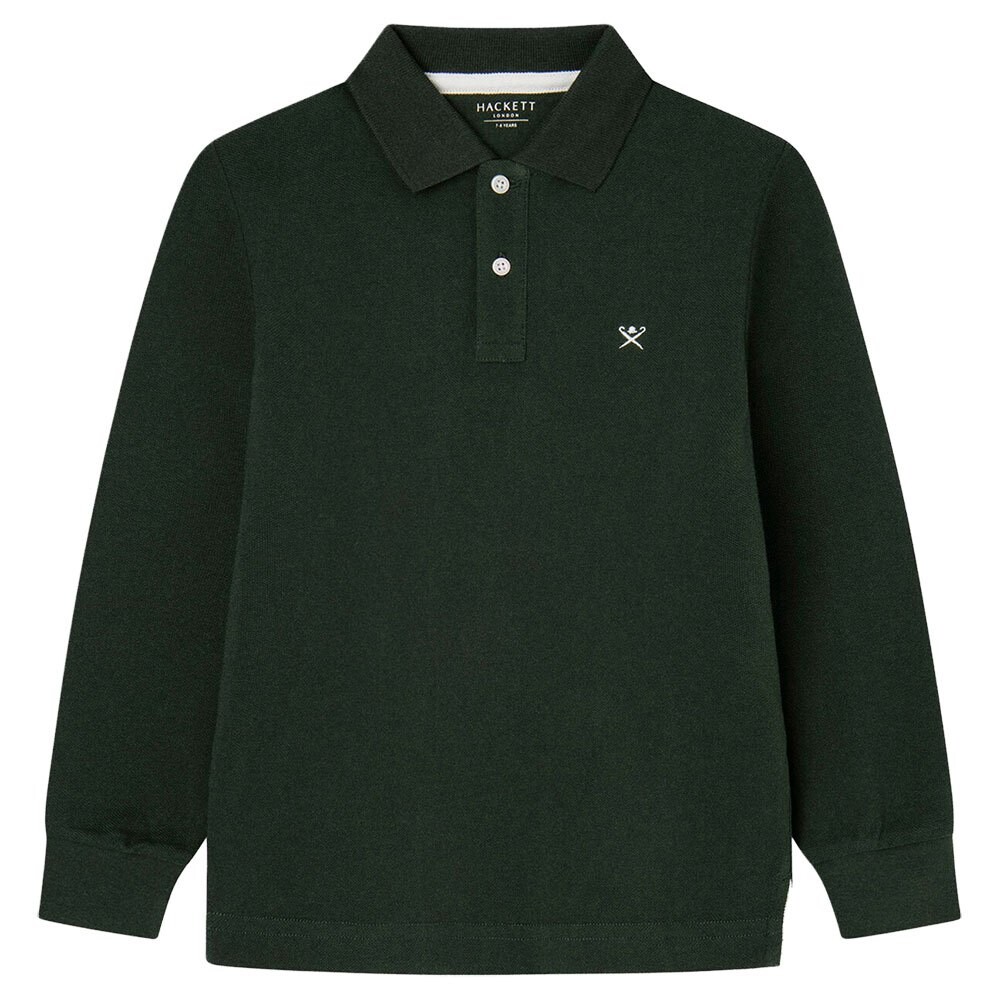 

Поло с длинным рукавом Hackett Essential Logo, зеленый