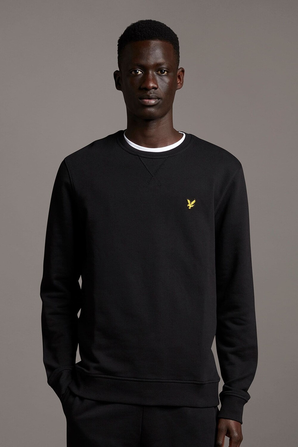 

Толстовка больших размеров с круглым вырезом Lyle & Scott, черный