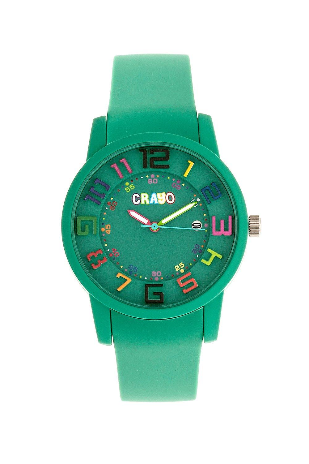 Часы унисекс Festival с датой Crayo, зеленый