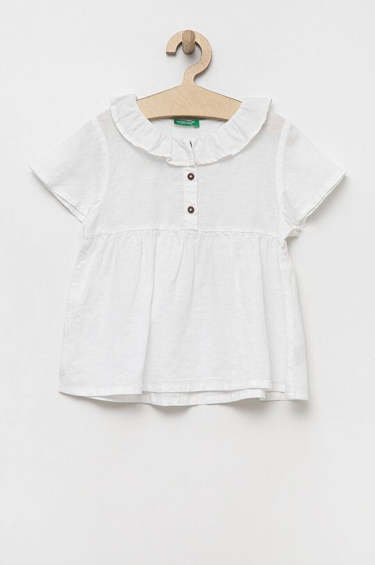 

Детская льняная блузка United Colors of Benetton, белый