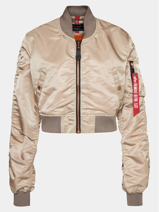 

Бомбер свободного кроя Alpha Industries, бежевый
