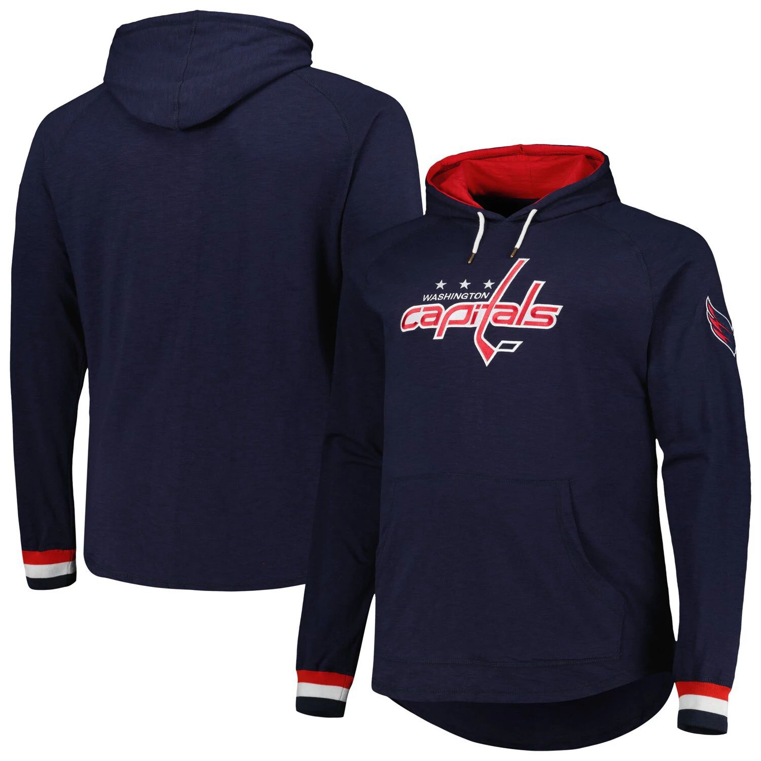 

Мужской темно-синий пуловер с капюшоном Mitchell & Ness Washington Capitals Big & Tall Legendary реглан