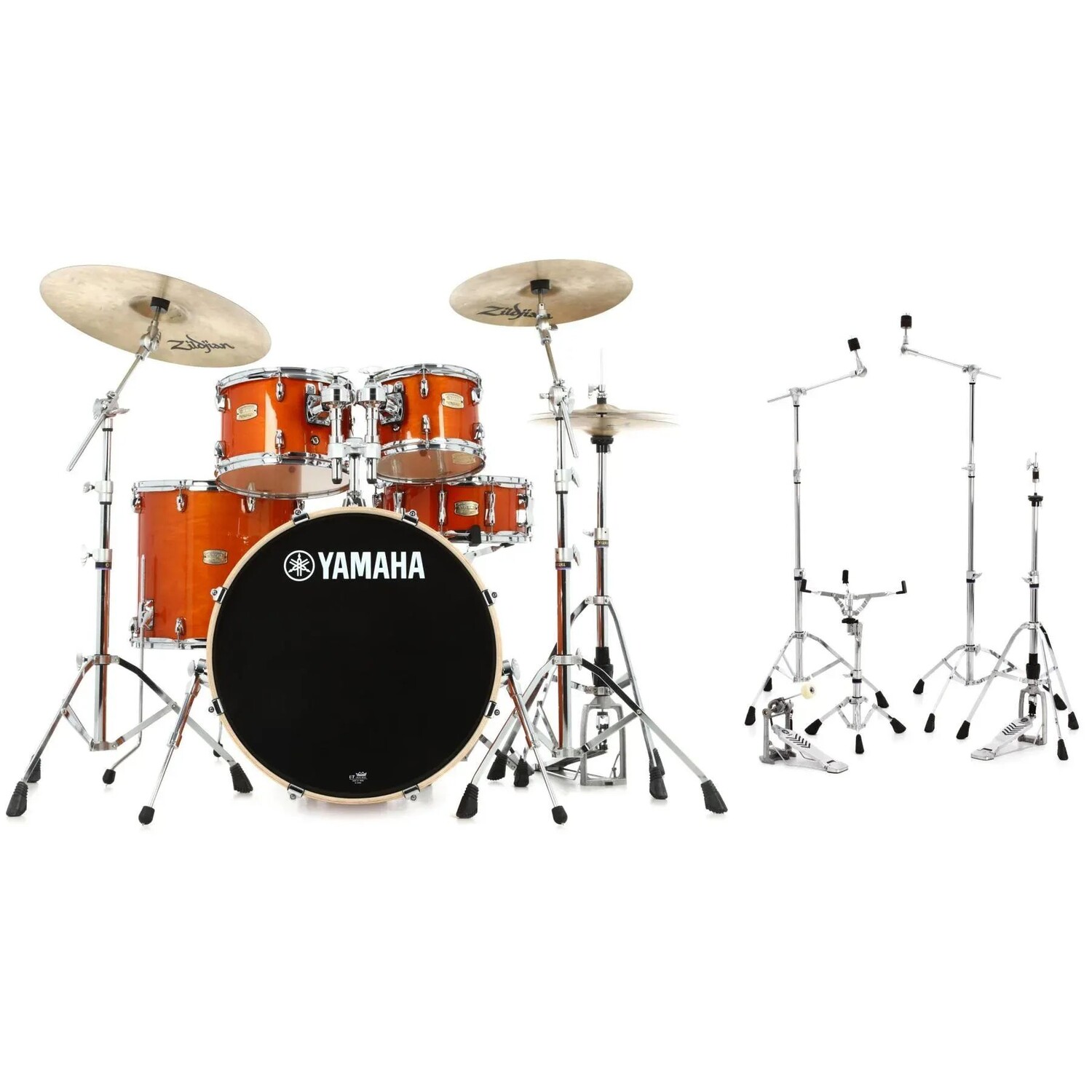 

Пакет Yamaha Stage Custom Birch Shell с пакетом оборудования — Honey Amber