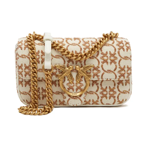 

Односторонняя сумка-мессенджер Love One Mini DC Pinko, бежевый