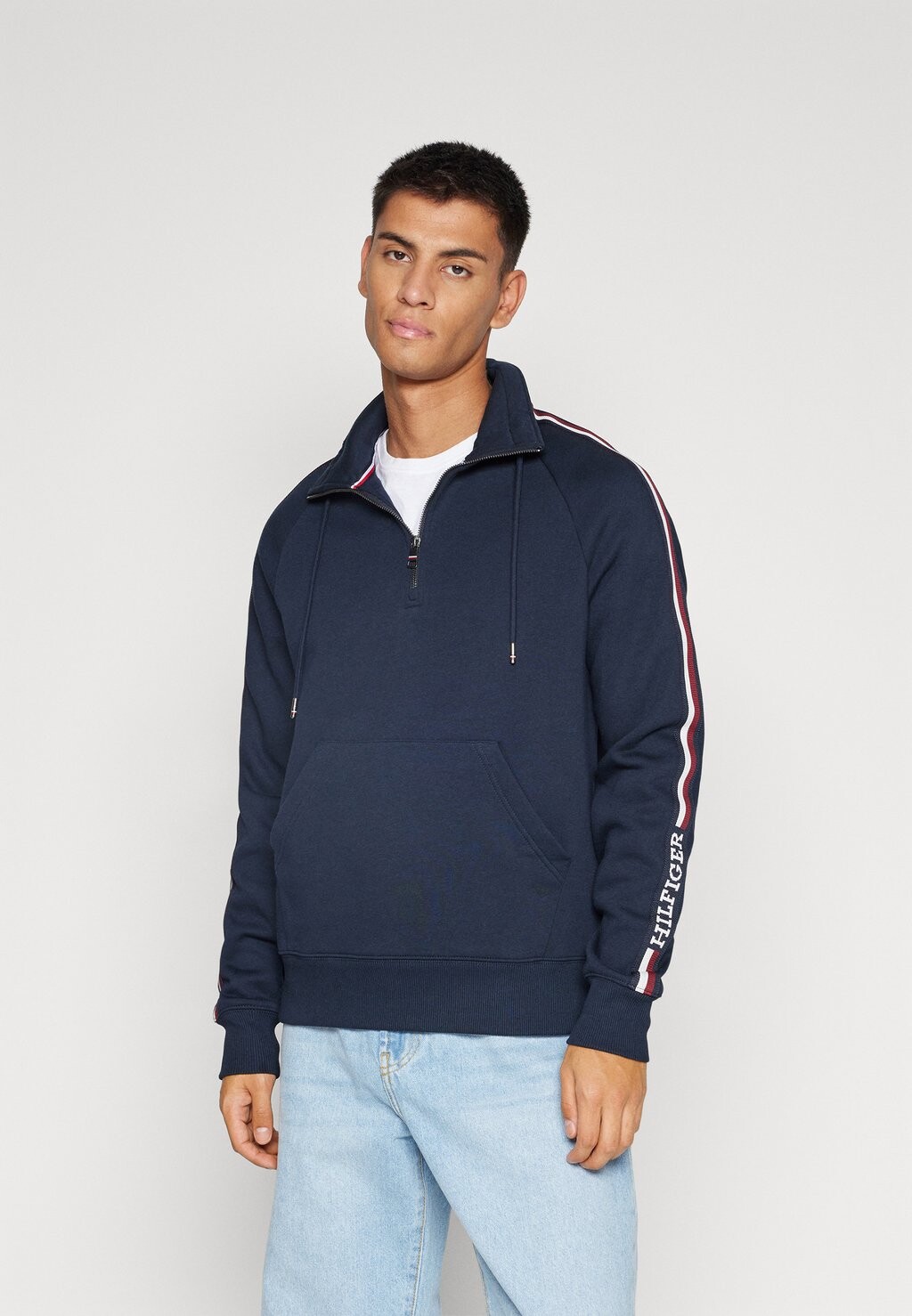 

Толстовка Global Stripe Молния 1/4 Tommy Hilfiger, цвет desert sky