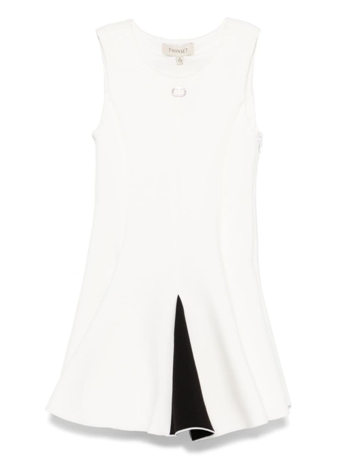 

TWINSET Kids платье в двух тонах, белый