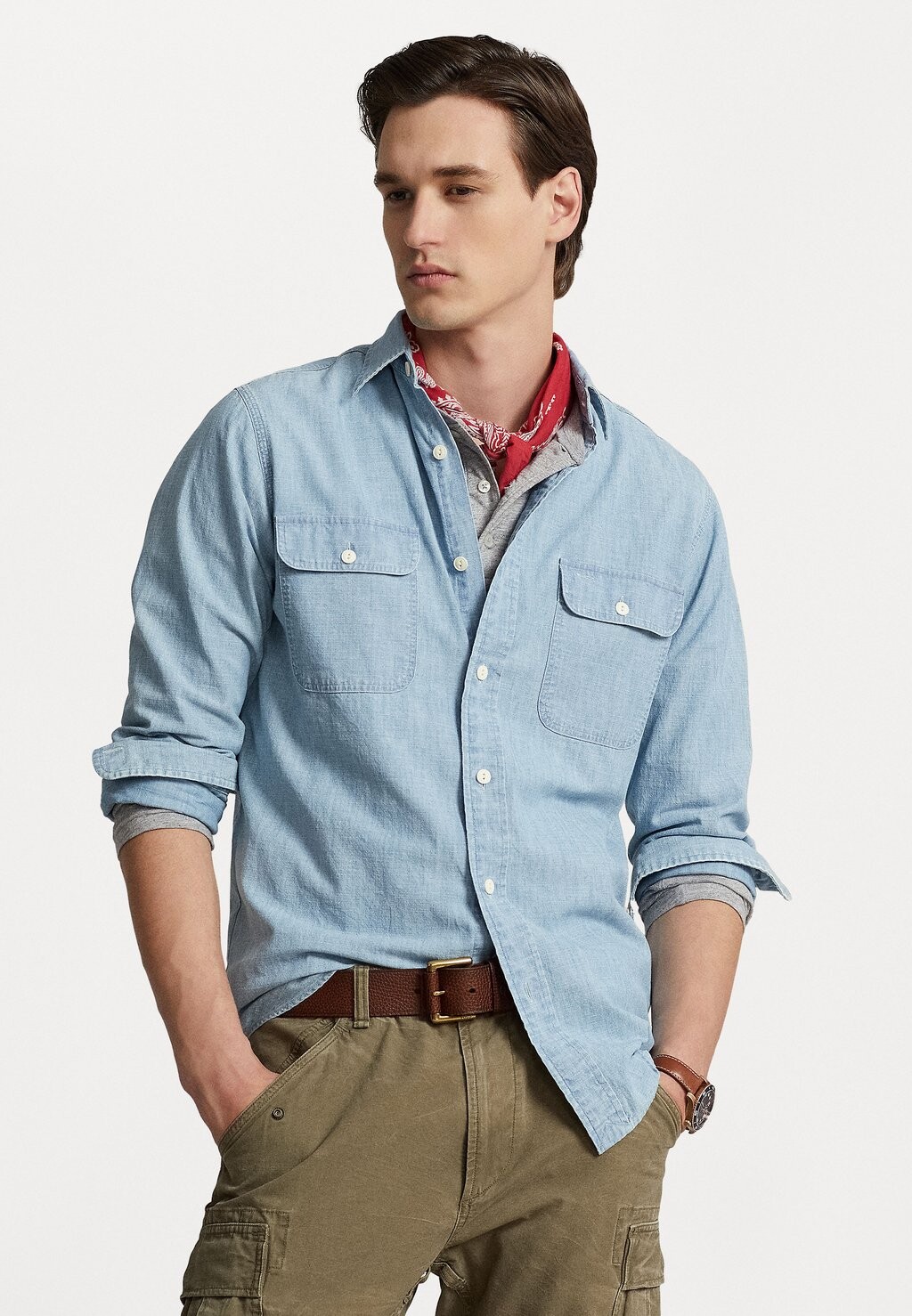 

Рубашка LONG SLEEVE SPORT Polo Ralph Lauren, светлый индиго