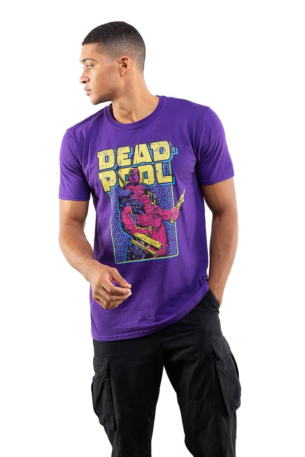 Хлопковая футболка «Дэдпул 90-х» Marvel, фиолетовый