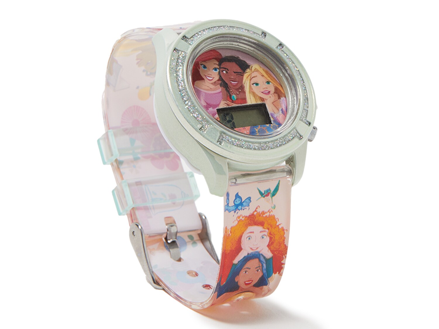 Часы Accutime Watch принцессы диснея, розовый / зеленый re pa накладка transparent для vivo v15 с принтом цветы и золотые блестки