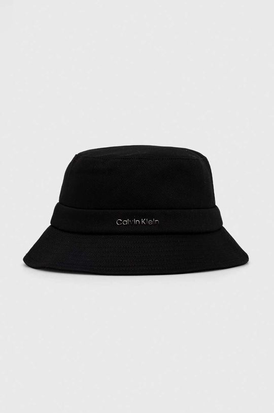 Хлопчатобумажная шапка Calvin Klein, черный фото