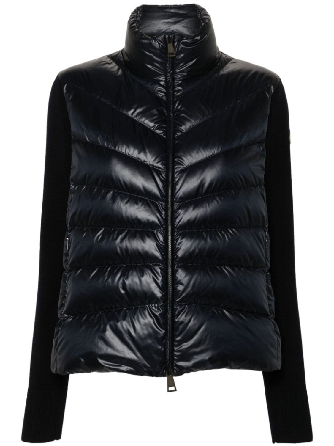 

Moncler пуховик с трикотажными рукавами, синий
