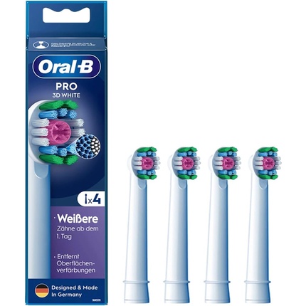 Сменные насадки для щеток Oral-B Pro 3D White, 4 шт. сменные насадки для щеток oral b pro 3d white 4 шт