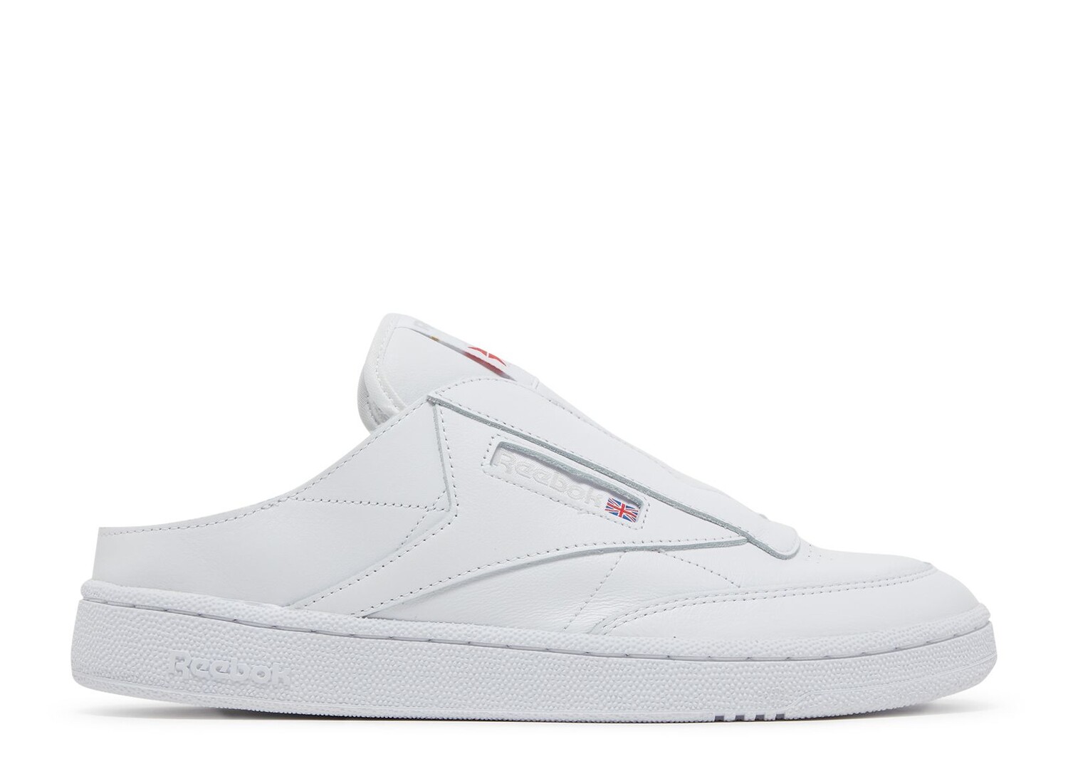 

Кроссовки Reebok Club C Laceless Mule 'Triple White', белый, Белый;серый
