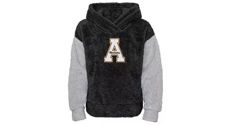 

Черная флисовая толстовка с принтом Тедди для маленьких девочек Gen2 Appalachian State Mountaineers, Черный