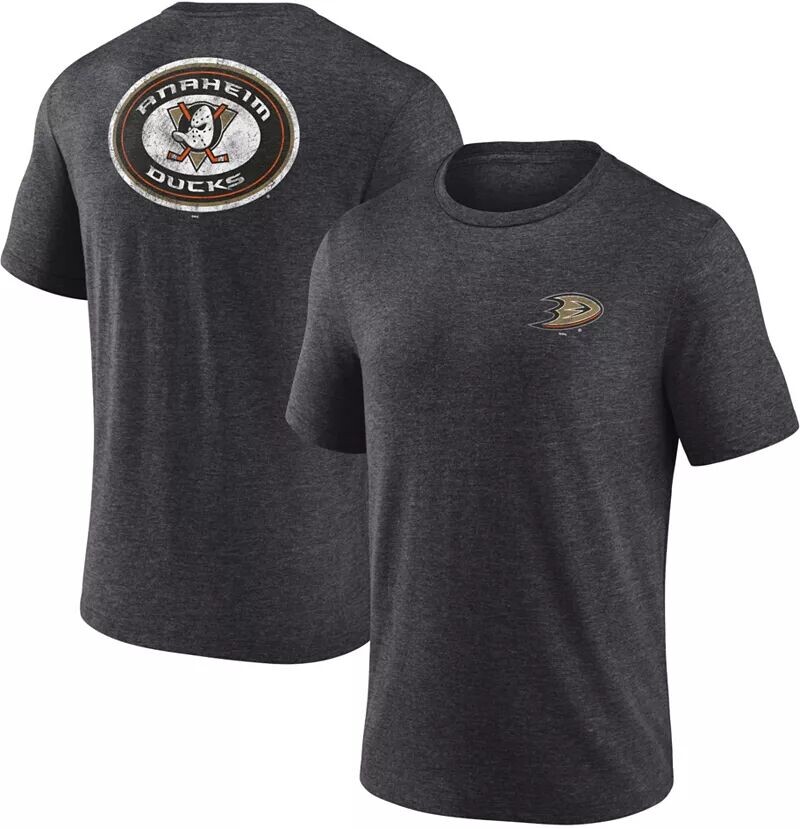 

Серая футболка НХЛ Anaheim Ducks с нашивкой на плече