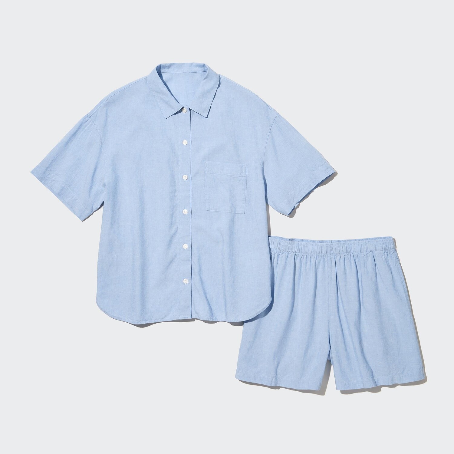 

Комплект Uniqlo рубашка и шорты, синий