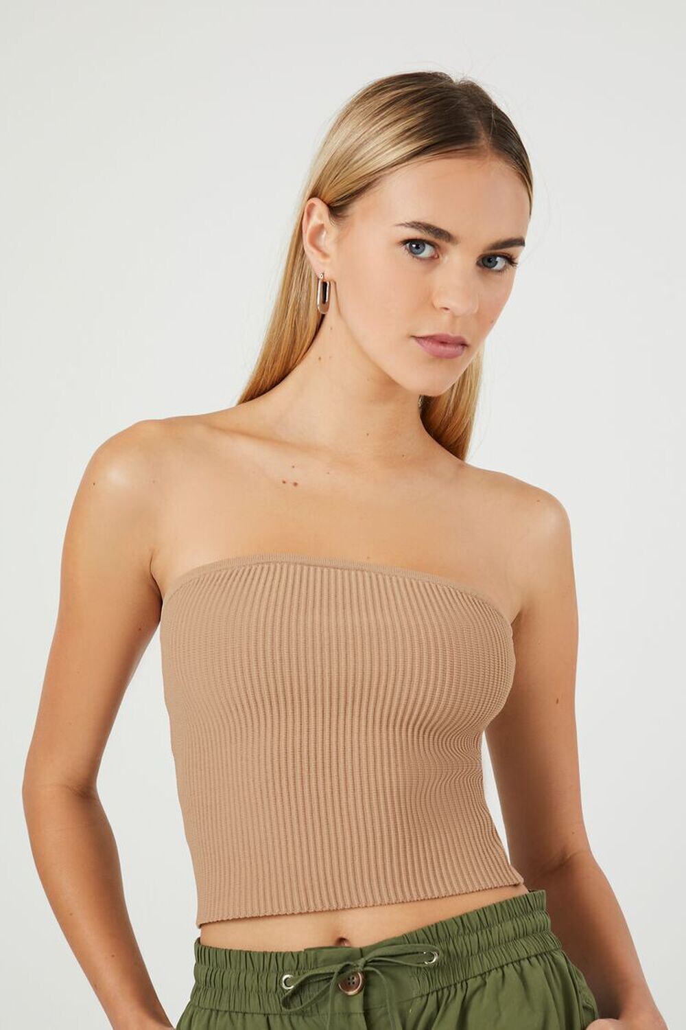 

Укороченный вязаный топ-свитер Forever 21