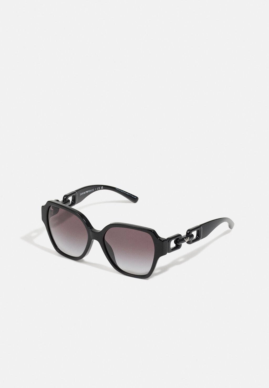 

Солнцезащитные очки Emporio Armani, блестящие черные