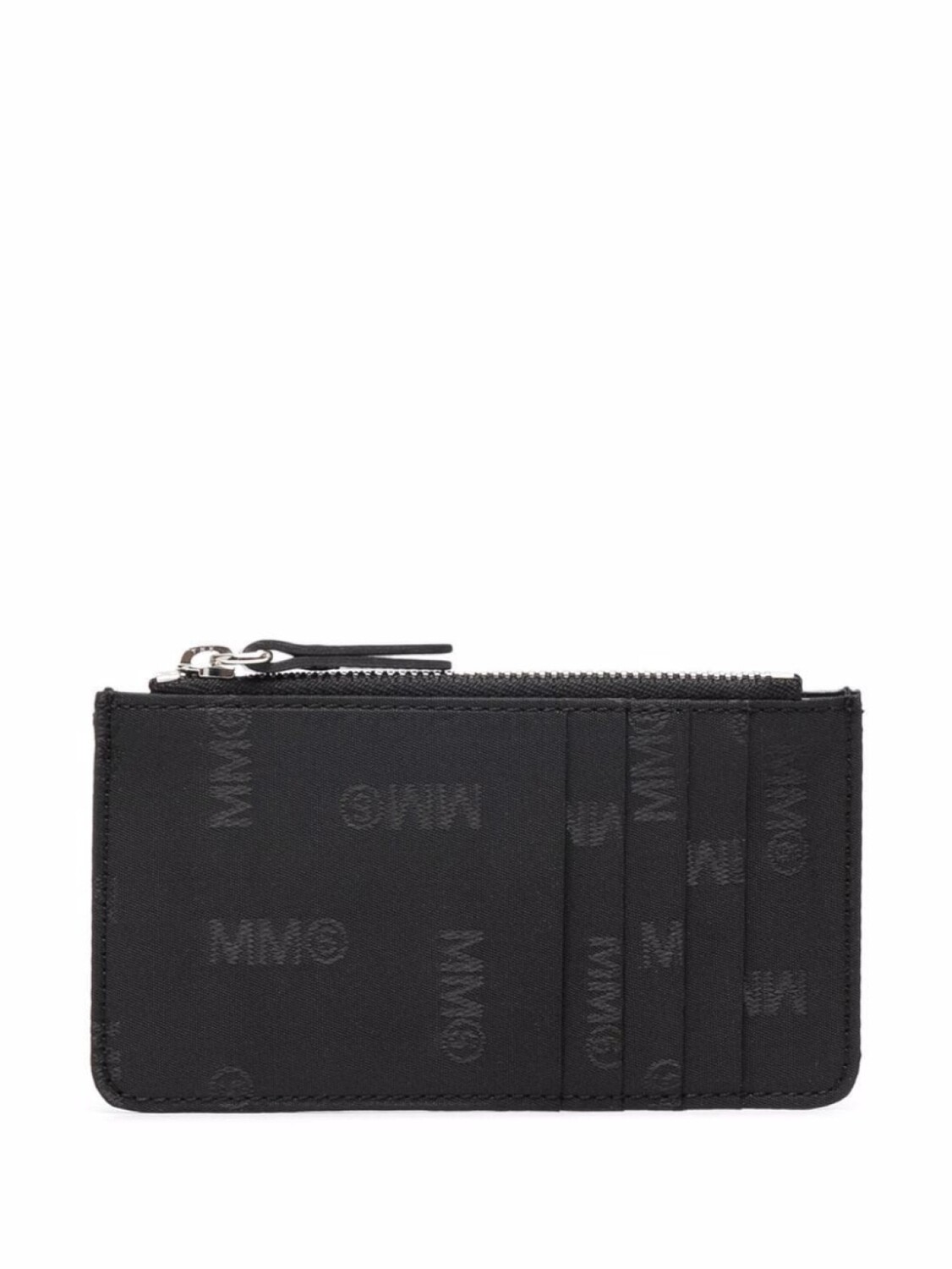 

MM6 Maison Margiela кошелек на молнии с отделениями для карт и логотипом, черный