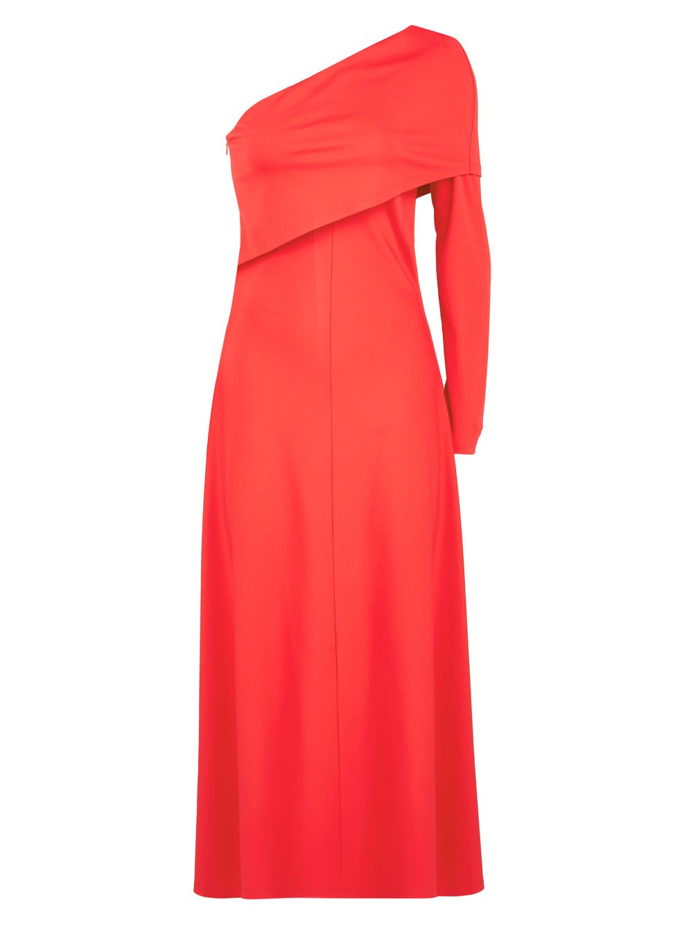 Асимметричное платье-миди из джерси Felice Halston, красный