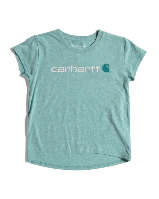 

Футболка с логотипом Little Girls Core Carhartt, синий