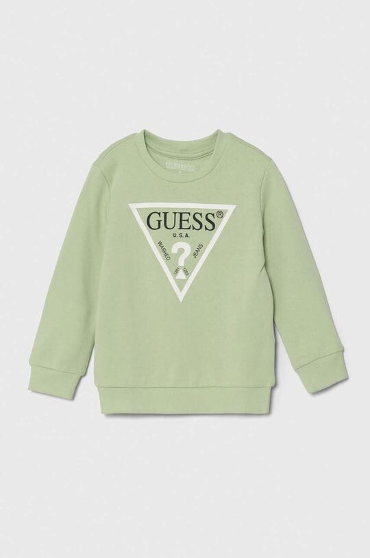 

Детская хлопковая толстовка Guess, зеленый