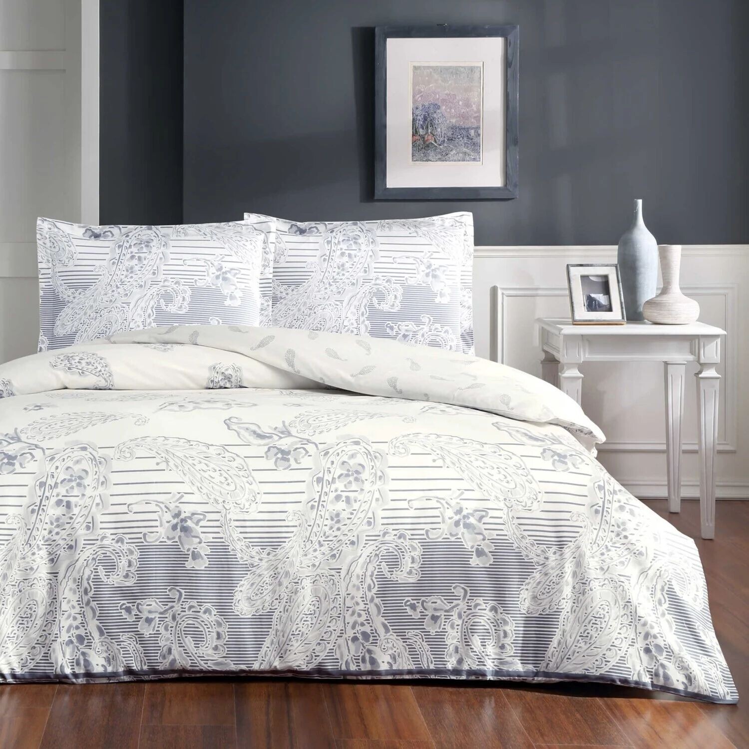 

Комплект постельного белья Tac Paisley цвета индиго