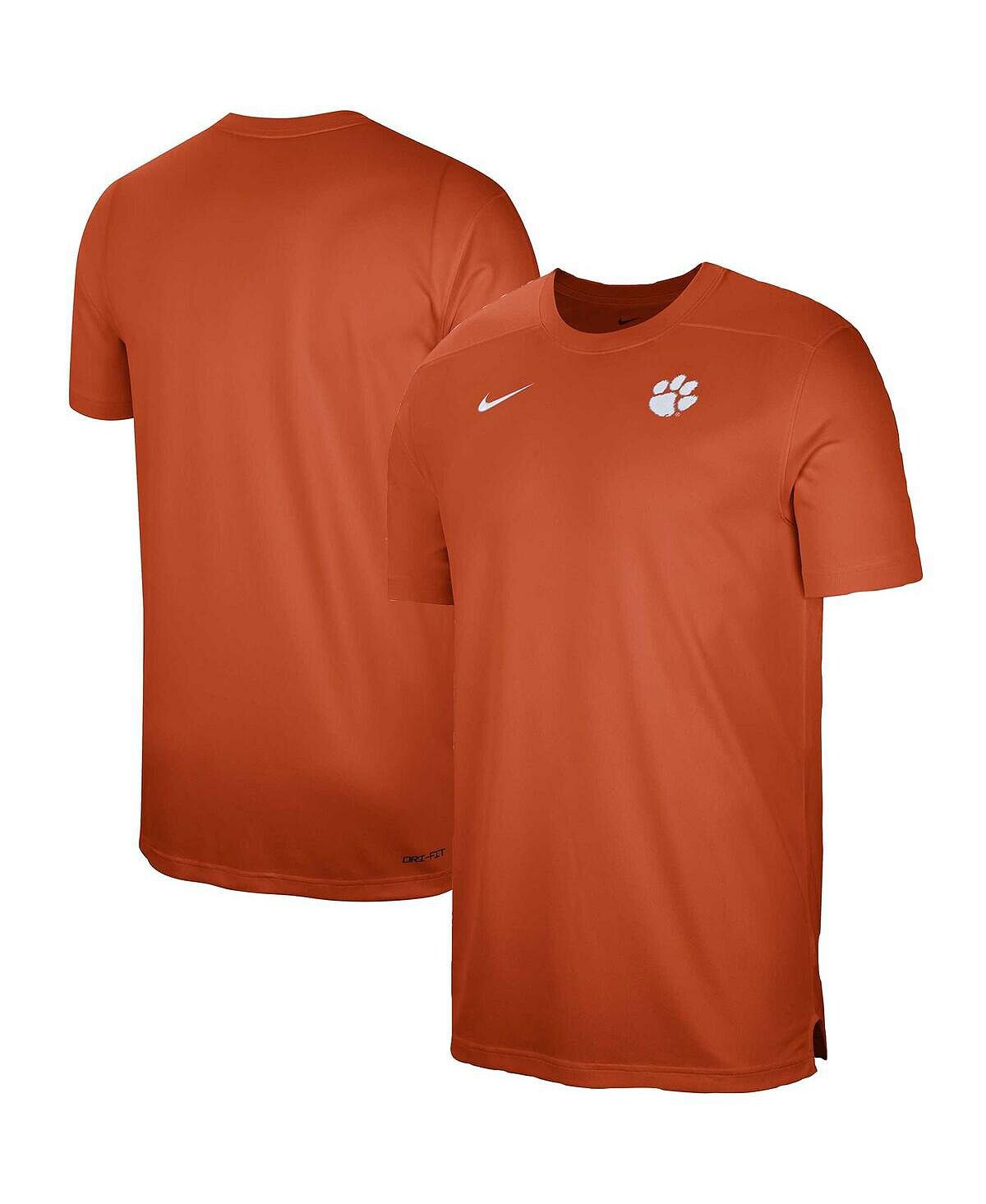 

Мужская оранжевая футболка Clemson Tigers Sideline Coaches Performance Top Nike, Оранжевый