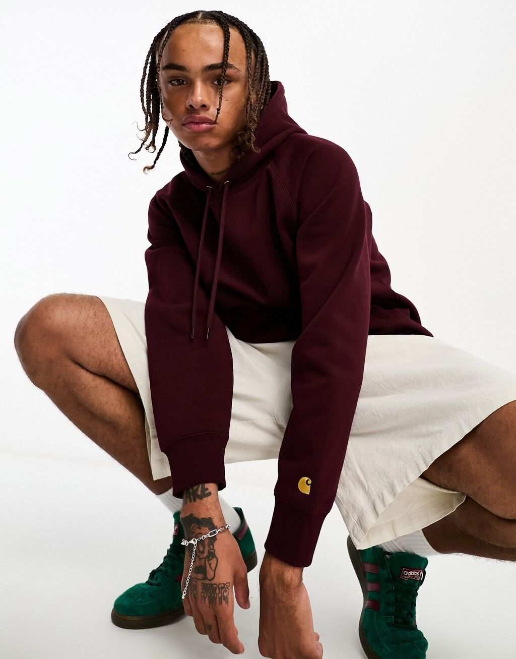 

Бордовая худи Carhartt WIP Chase