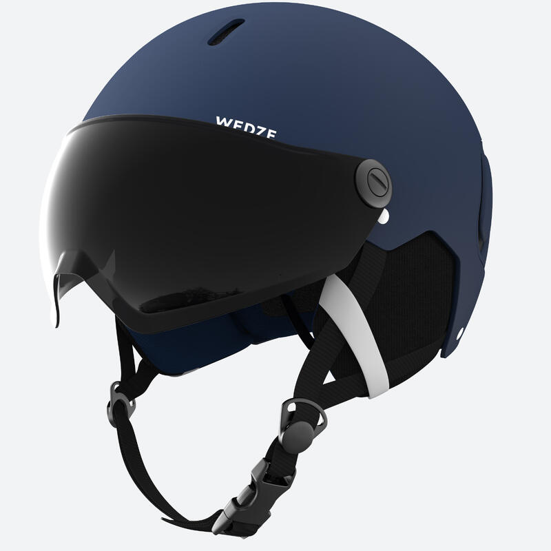Лыжный шлем с козырьком взрослый - PST150 синий/черный WEDZE, цвет blau цена и фото