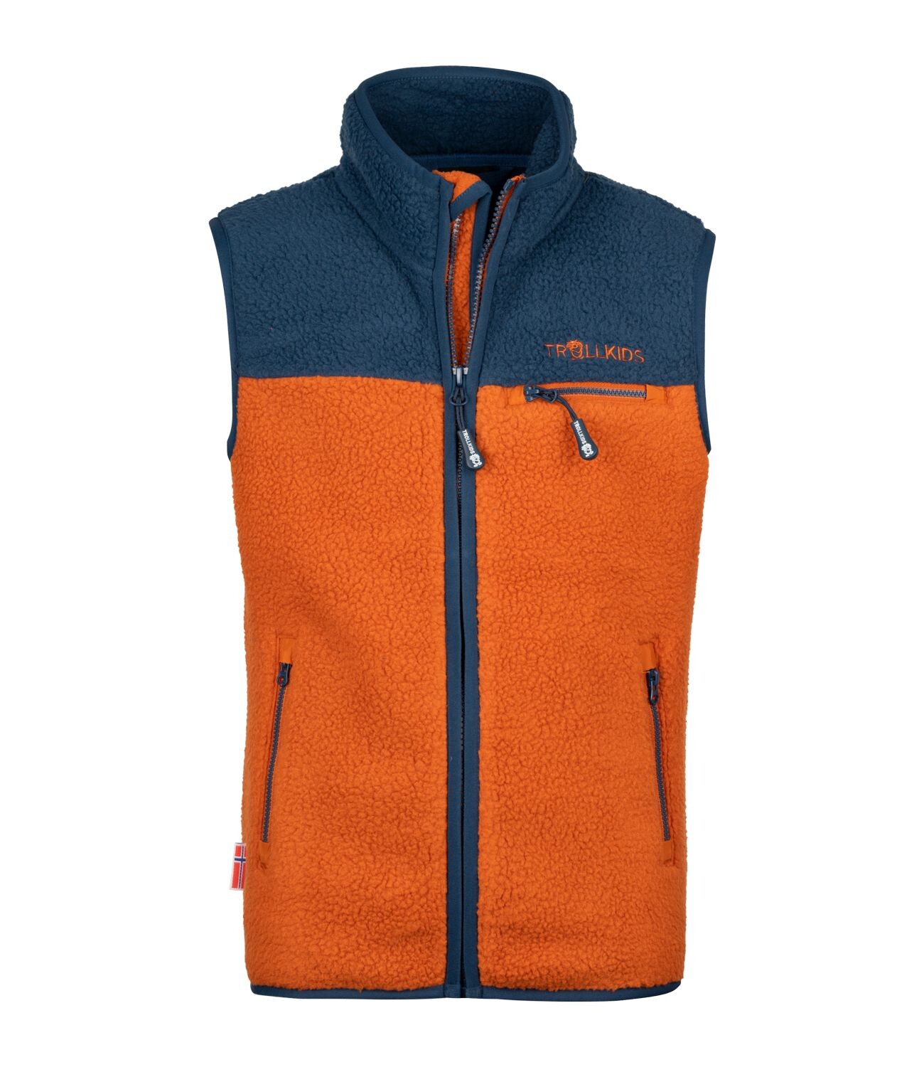 

Утепленный жилет Trollkids Fleece Hemsedal, цвет Zimt/Dunkelblau