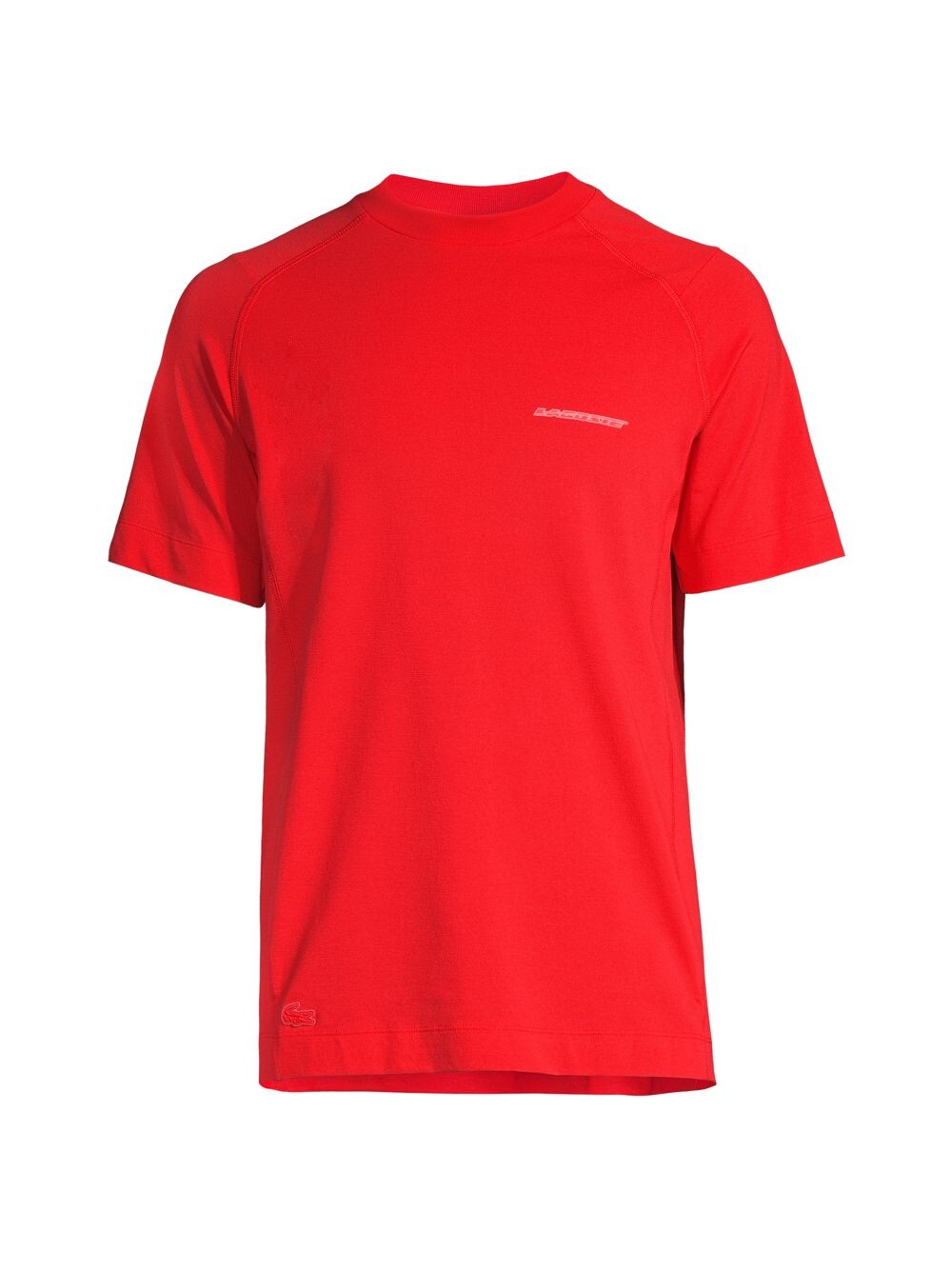 

Приталенная футболка из хлопка пике с логотипом Lacoste, Красный