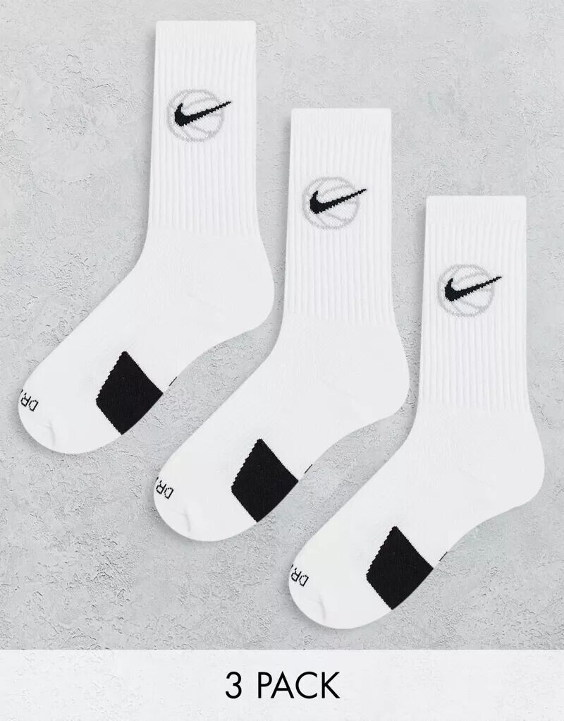 

Комплект из трех белых носков Nike