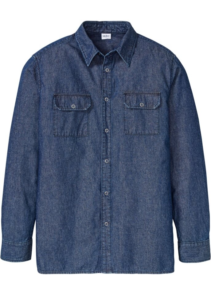 

Джинсовая рубашка с длинными рукавами John Baner Jeanswear, синий