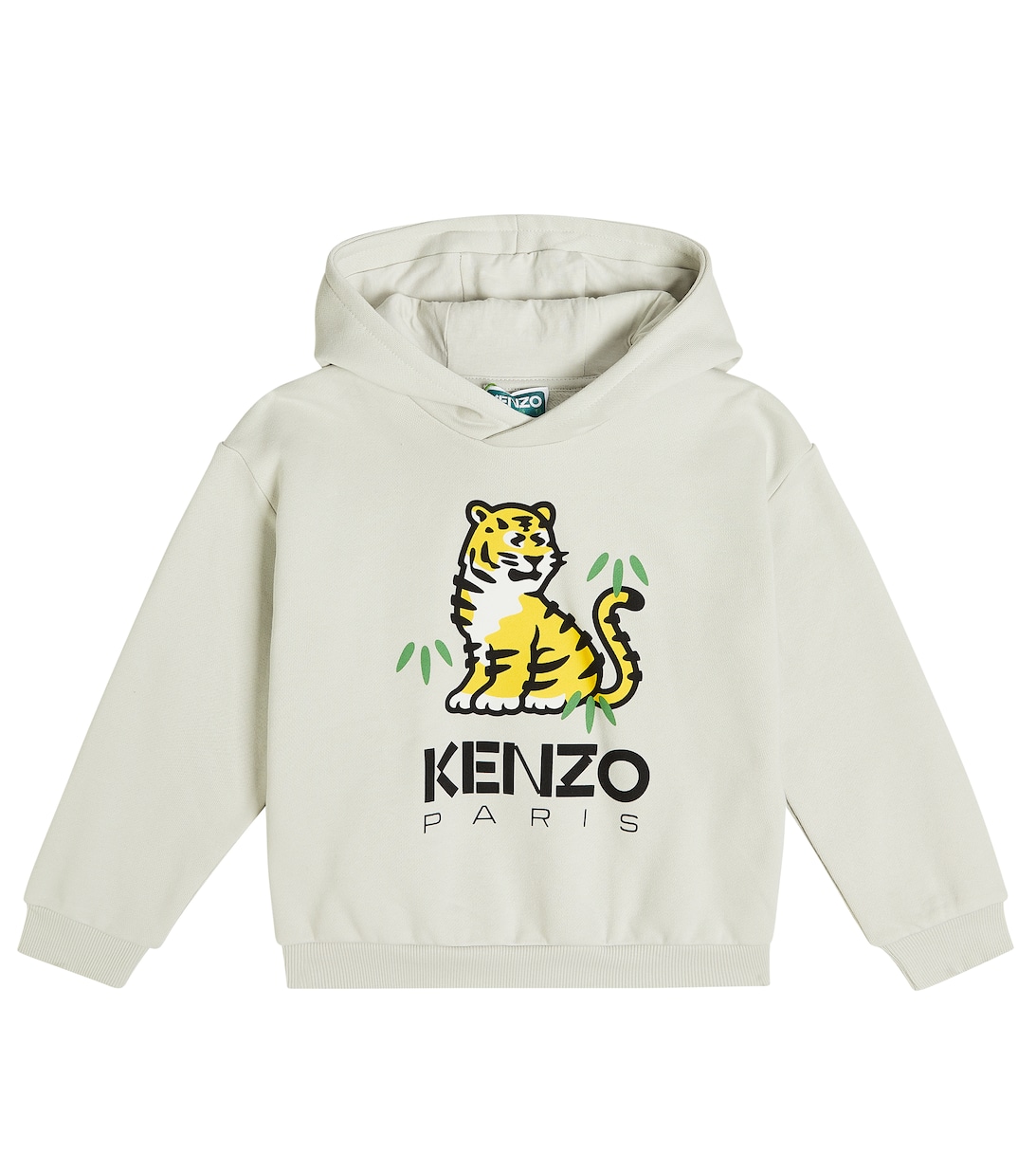 

Худи из хлопка с принтом Kenzo, серый