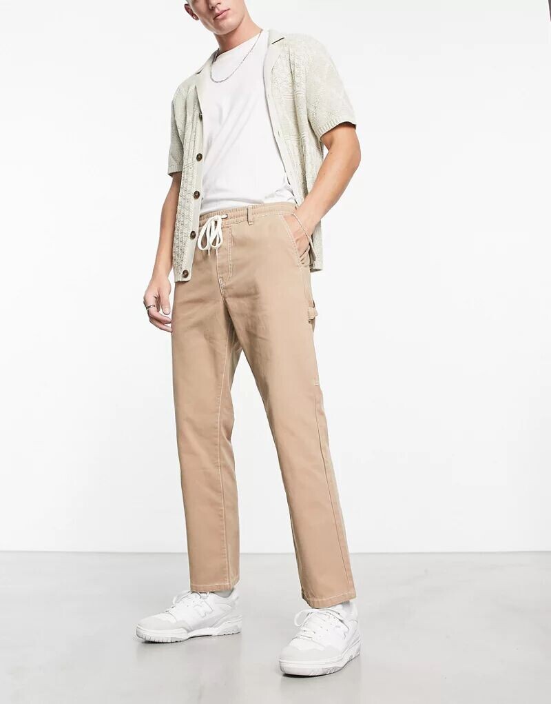 

Коричневые брюки из твила PacSun Bowen