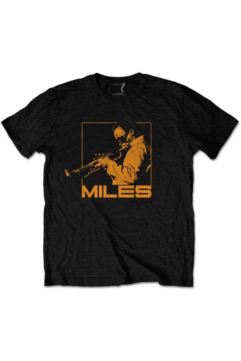 Хлопковая футболка Blowin´ Miles Davis, черный вид синей футболки miles davis черный