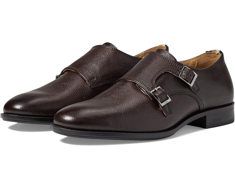 Оксфорды BOSS Colby Leather Double Monk Shoes, цвет Buck Eye Brown