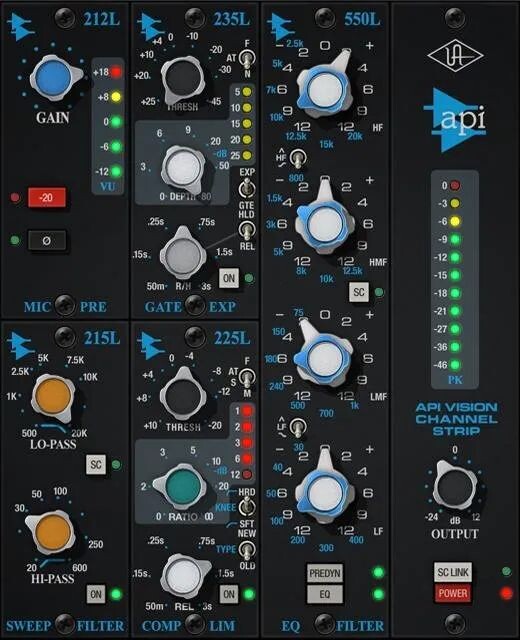 

Коллекция плагинов Universal Audio UAD API Vision Channel Strip