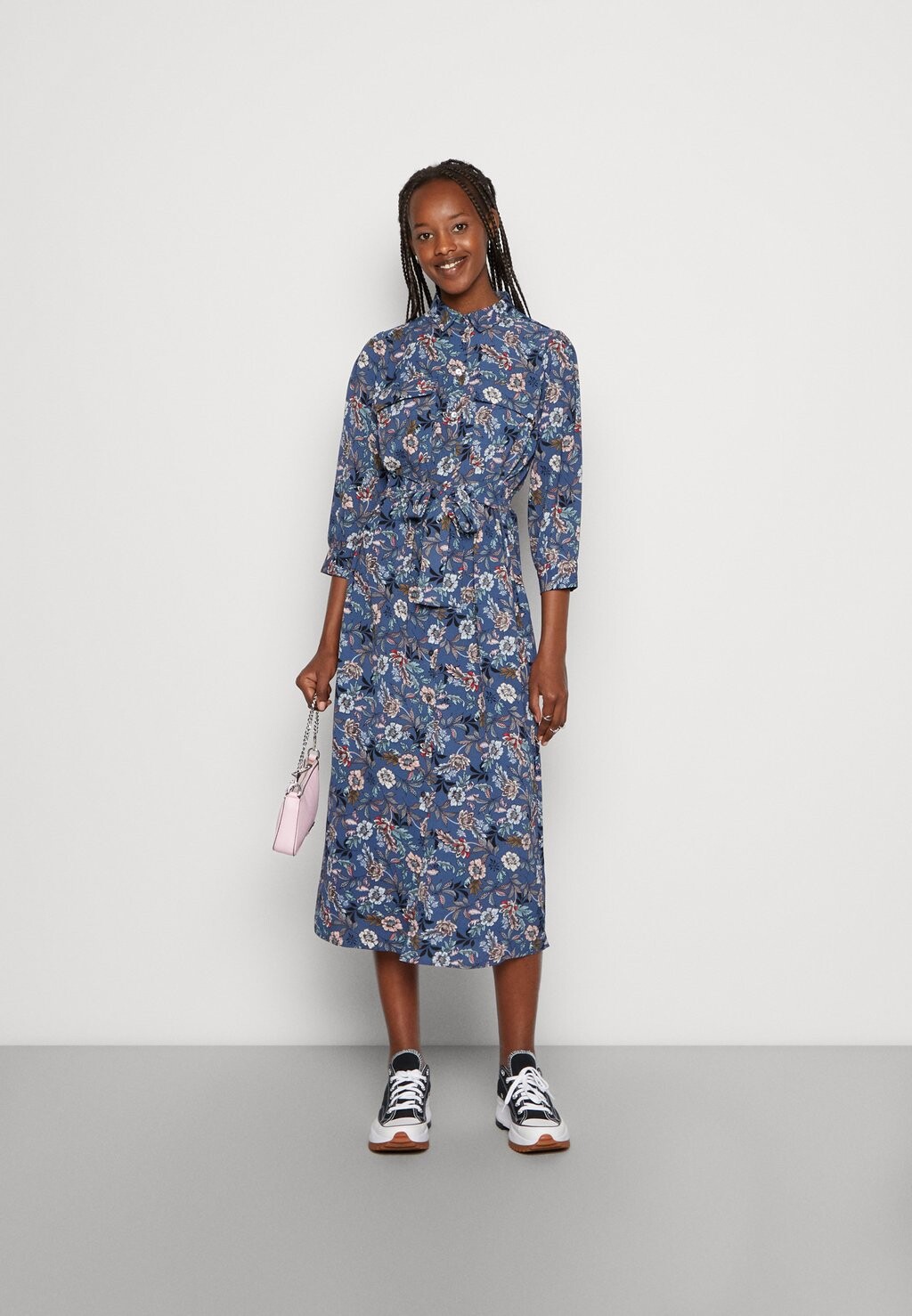 

Платье-рубашка Onlnova Lux 3/4 Long Shirt Dress ONLY, синий