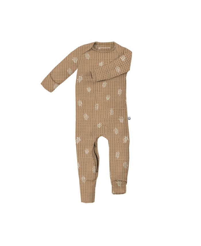 цена Комбинезон для маленьких мальчиков и девочек, вафельная пижама-трансформер Gunamuna, коричневый