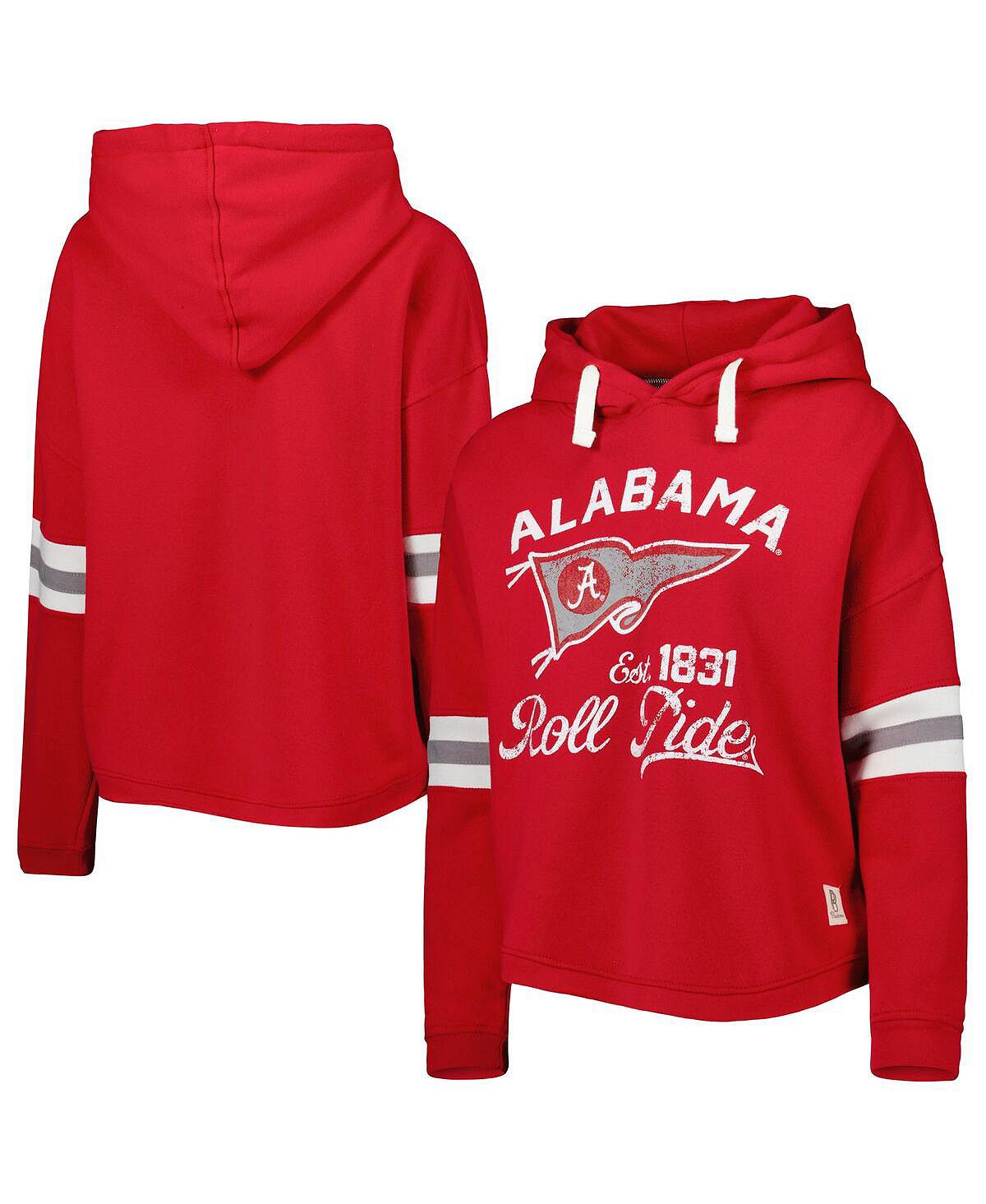 

Женский пуловер с капюшоном Crimson Alabama Crimson Tide Super Pennant Pressbox