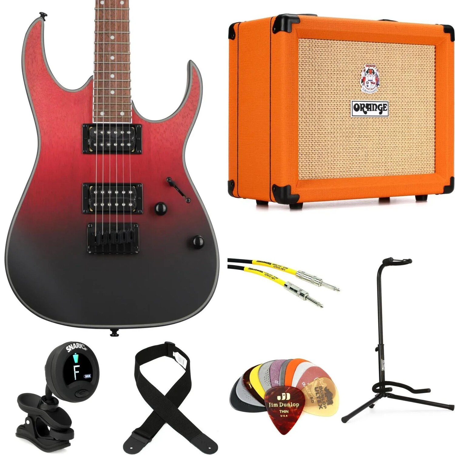 

Электрогитара Ibanez Standard RG421EX и усилитель Orange Crush 20RT — прозрачный малиновый Fade Matte