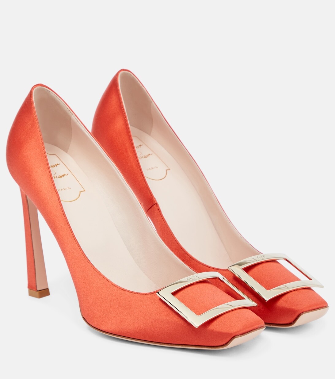 

Атласные туфли-лодочки Trompette Roger Vivier, оранжевый