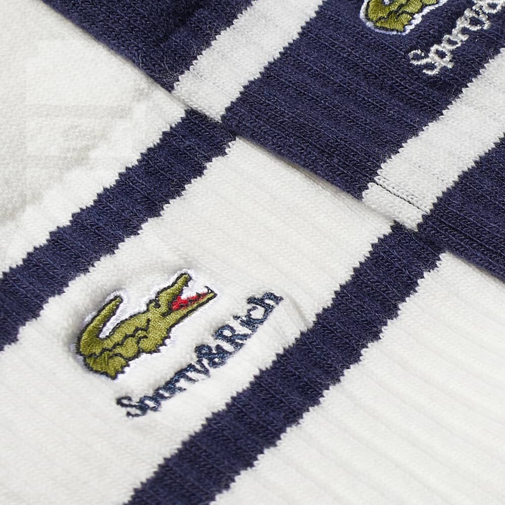 

Носки в рубчик в полоску Sporty & Rich x Lacoste